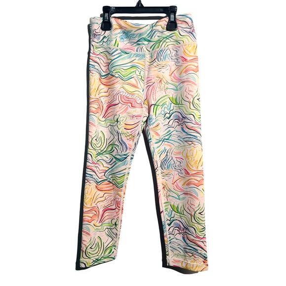 Athleta Girl High Rise Printed Chit Chat Capri - Picture 2 of 5